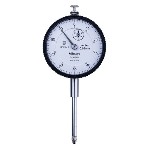 Mitutoyo Dial Gauge, Flat Back, ISO Type - Series 2 - 20mm, 0,01mm
